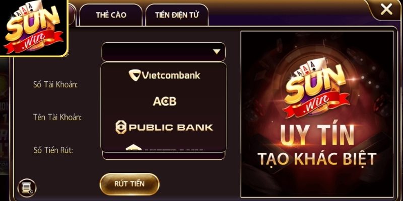 Tìm hiểu quy trình giao dịch nạp rút tiền Sunwin cụ thể